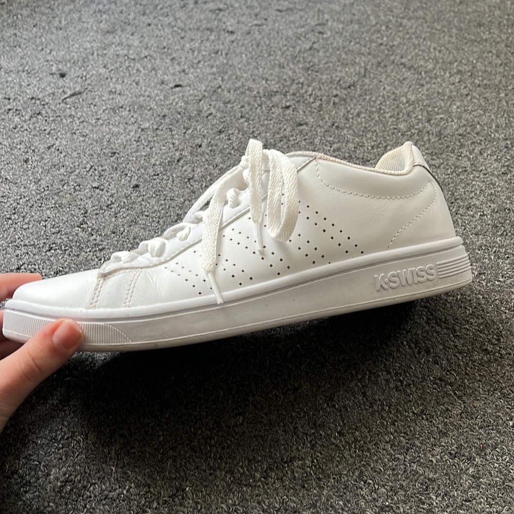 K Swiss white shoes